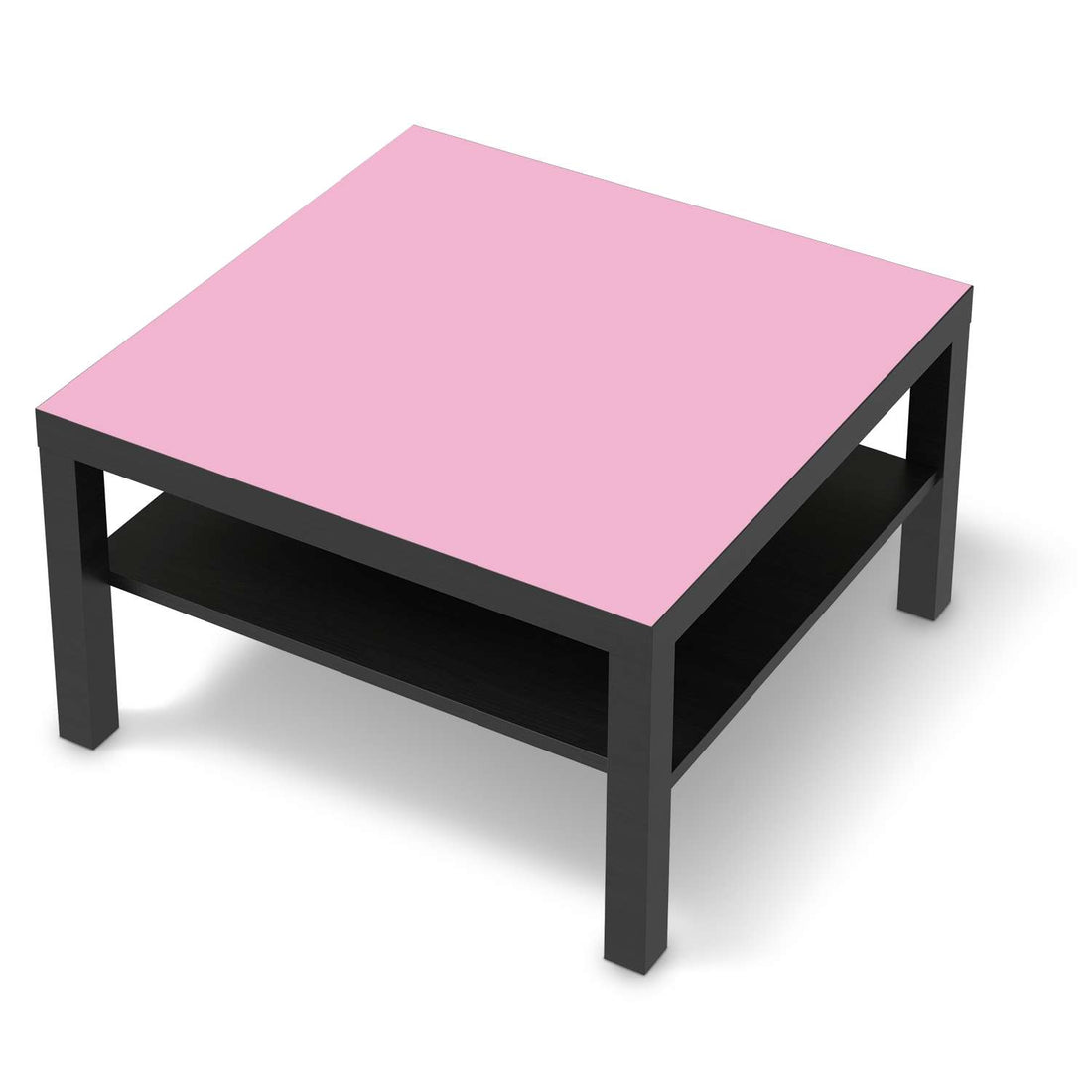 Selbstklebende Folie Pink Light - IKEA Lack Tisch 78x78 cm - schwarz