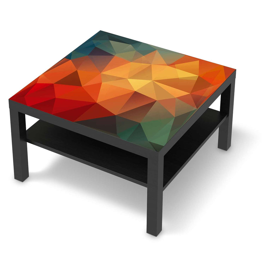 Selbstklebende Folie Polygon - IKEA Lack Tisch 78x78 cm - schwarz