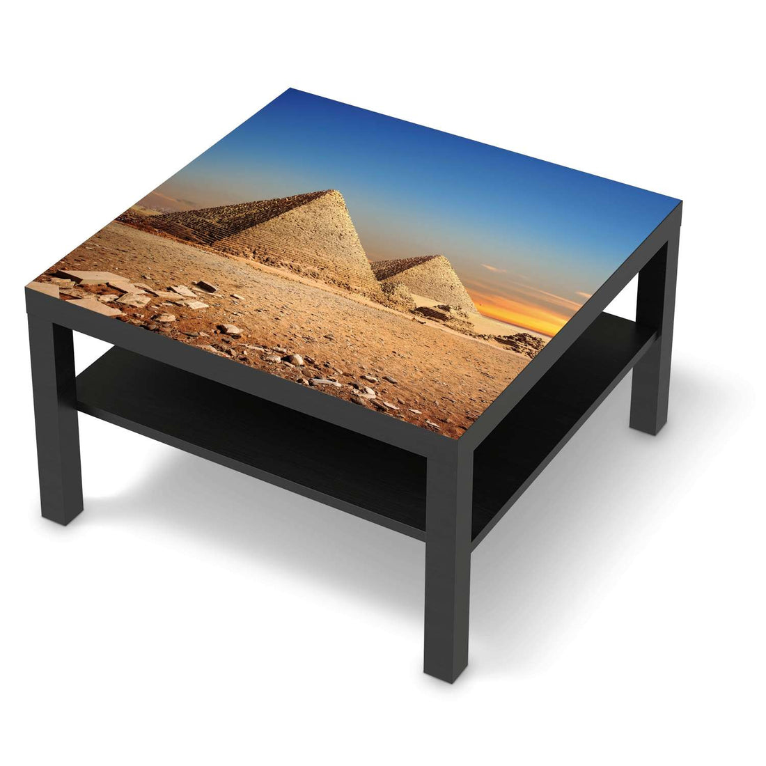 Selbstklebende Folie Pyramids - IKEA Lack Tisch 78x78 cm - schwarz