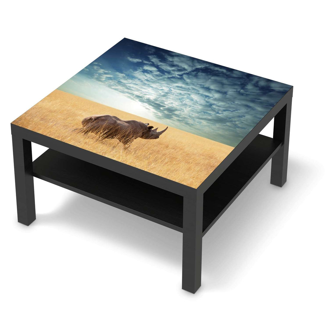 Selbstklebende Folie Rhino - IKEA Lack Tisch 78x78 cm - schwarz