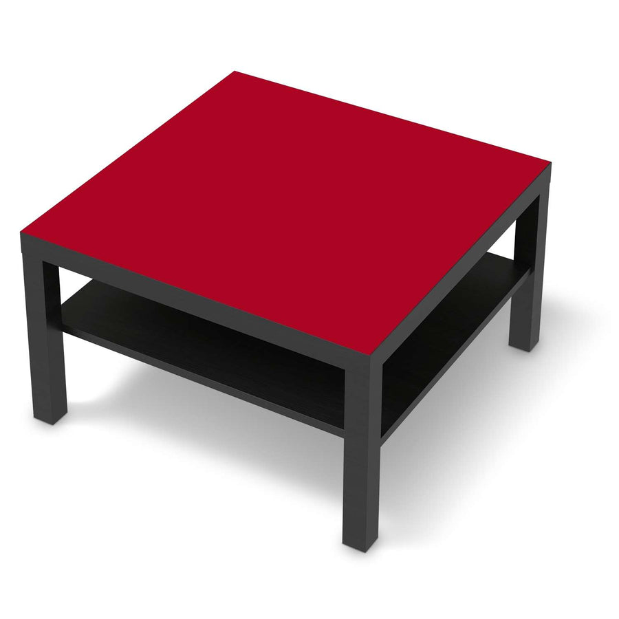 Selbstklebende Folie Rot Dark - IKEA Lack Tisch 78x78 cm - schwarz