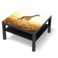 Selbstklebende Folie Savanna Giraffe - IKEA Lack Tisch 78x78 cm - schwarz