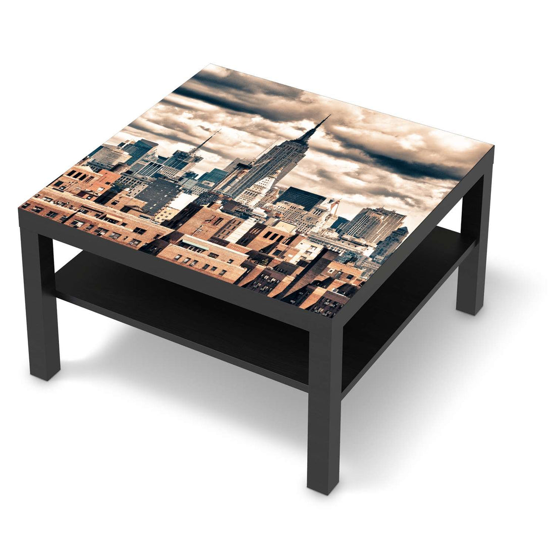 Selbstklebende Folie Skyline NYC - IKEA Lack Tisch 78x78 cm - schwarz
