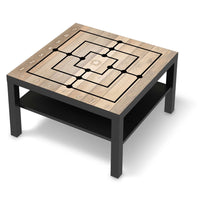 Selbstklebende Folie Spieltisch Mühle - IKEA Lack Tisch 78x78 cm - schwarz