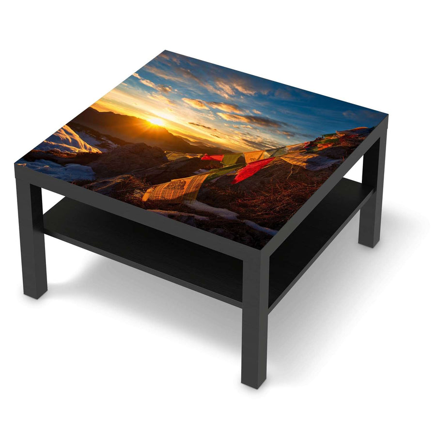 Selbstklebende Folie Tibet - IKEA Lack Tisch 78x78 cm - schwarz