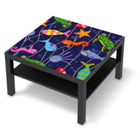 Selbstklebende Folie Underwater Life - IKEA Lack Tisch 78x78 cm - schwarz