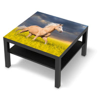 Selbstklebende Folie Wildpferd - IKEA Lack Tisch 78x78 cm - schwarz