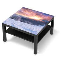 Selbstklebende Folie Zauberhafte Winterlandschaft - IKEA Lack Tisch 78x78 cm - schwarz