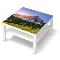Selbstklebende Folie Alpenblick - IKEA Lack Tisch 78x78 cm - weiss