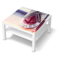 Selbstklebende Folie Anker 2 - IKEA Lack Tisch 78x78 cm - weiss