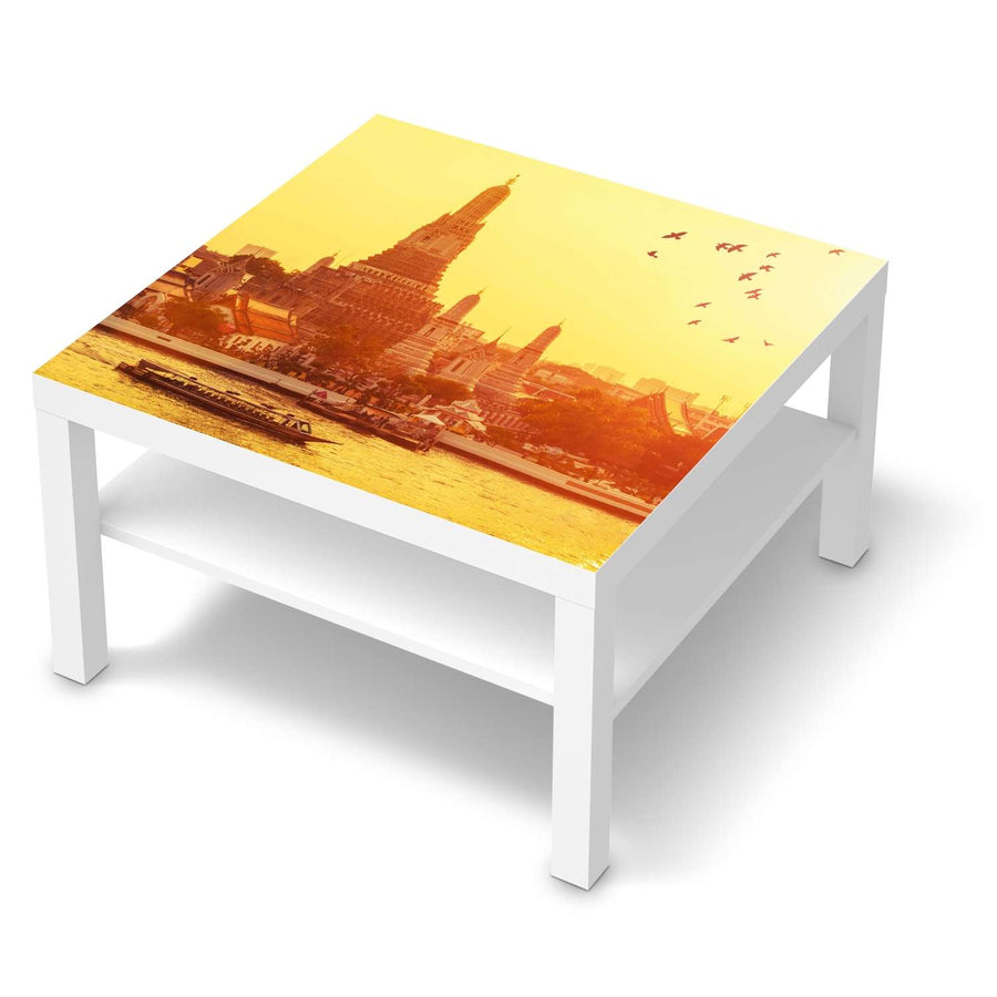 Selbstklebende Folie Bangkok Sunset - IKEA Lack Tisch 78x78 cm - weiss