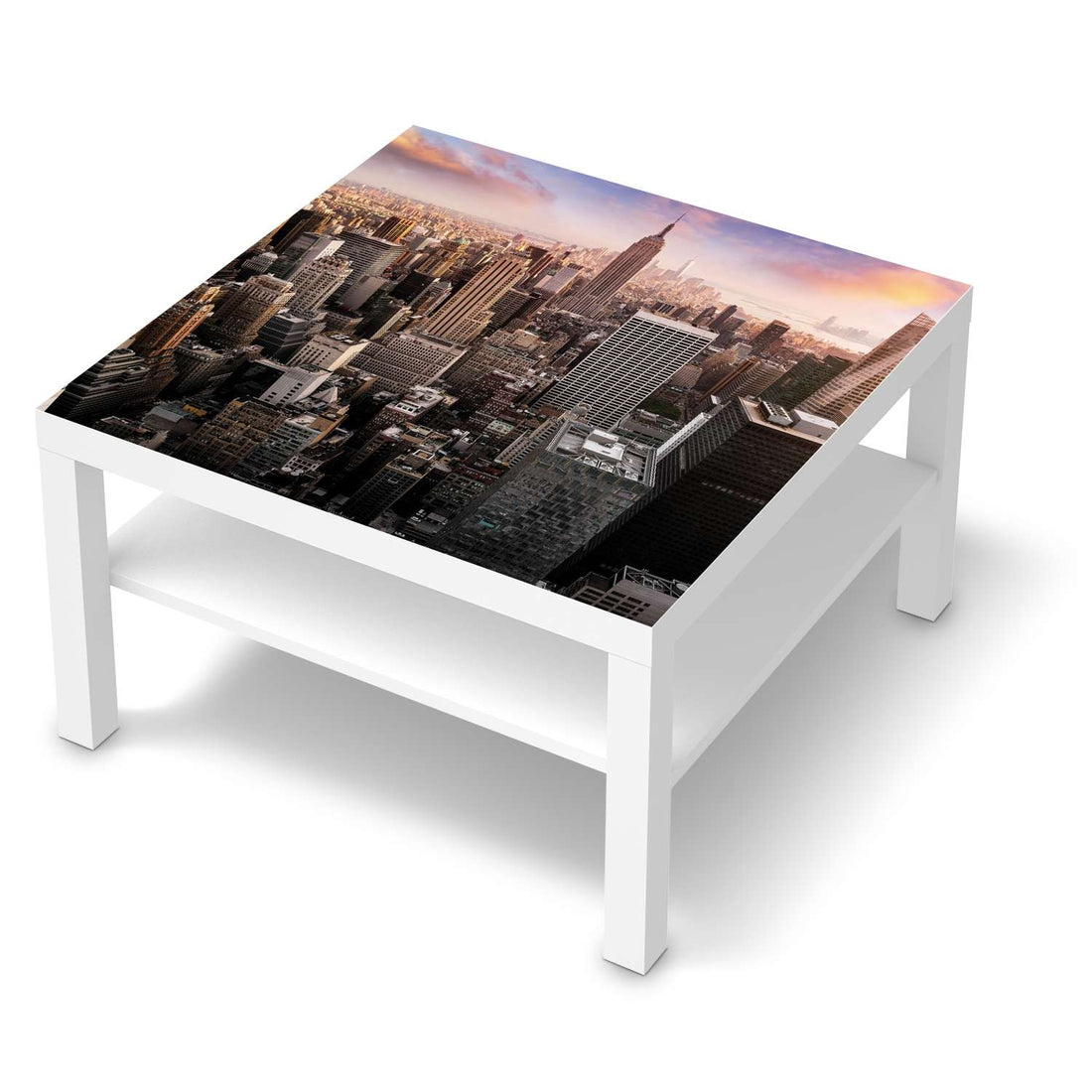 Selbstklebende Folie Big Apple - IKEA Lack Tisch 78x78 cm - weiss