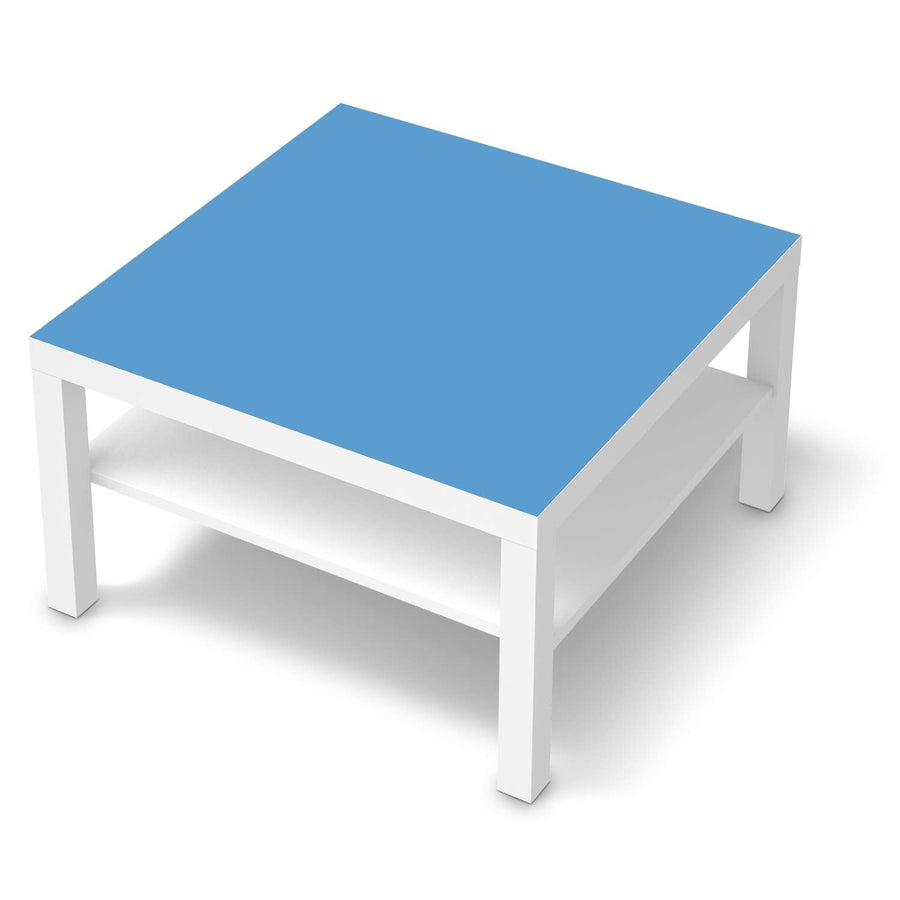 Selbstklebende Folie Blau Light - IKEA Lack Tisch 78x78 cm - weiss