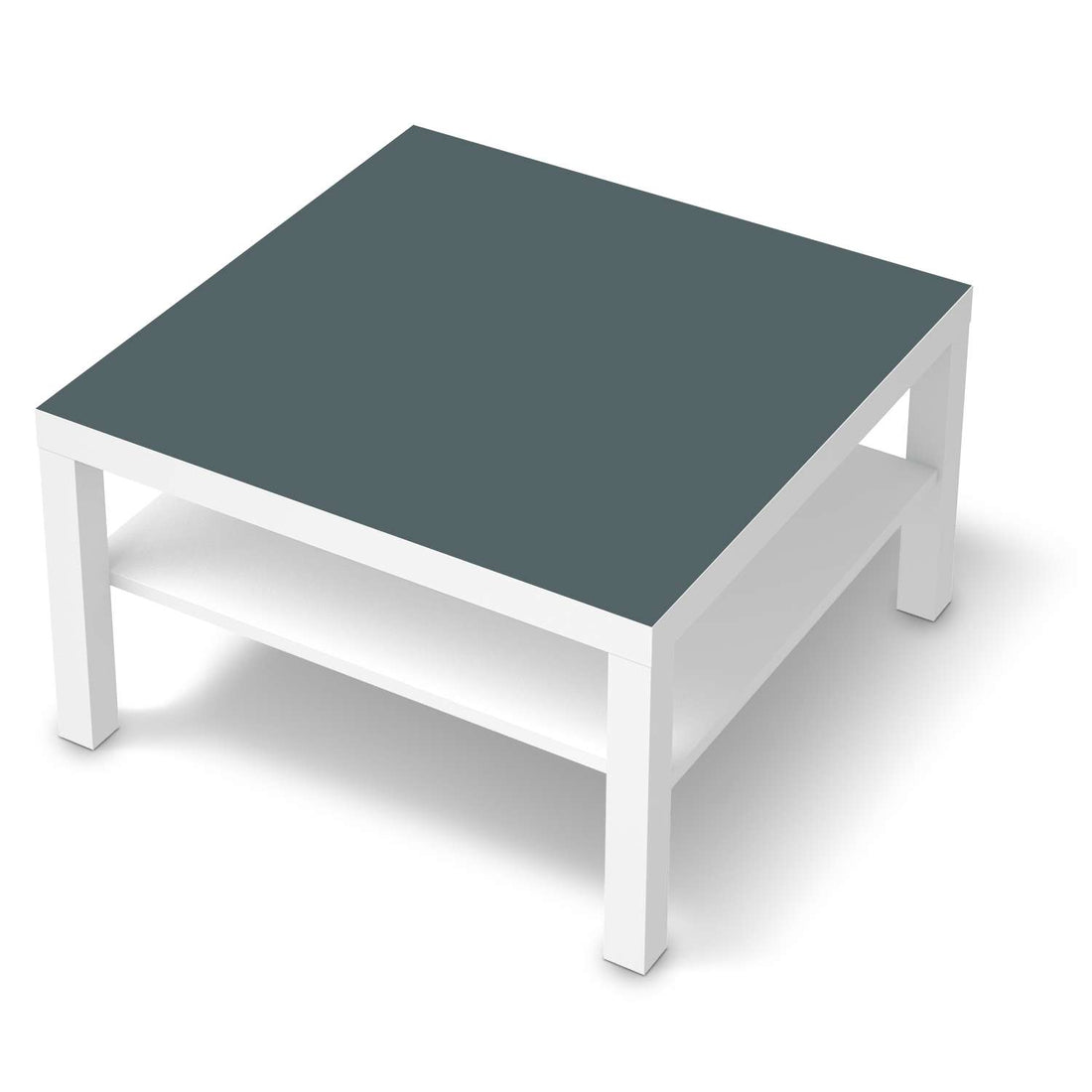 Selbstklebende Folie Blaugrau Light - IKEA Lack Tisch 78x78 cm - weiss