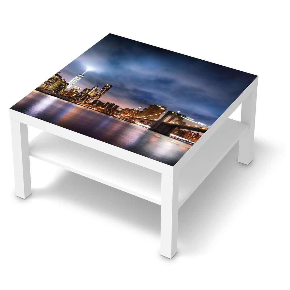 Selbstklebende Folie Brooklyn Bridge - IKEA Lack Tisch 78x78 cm - weiss