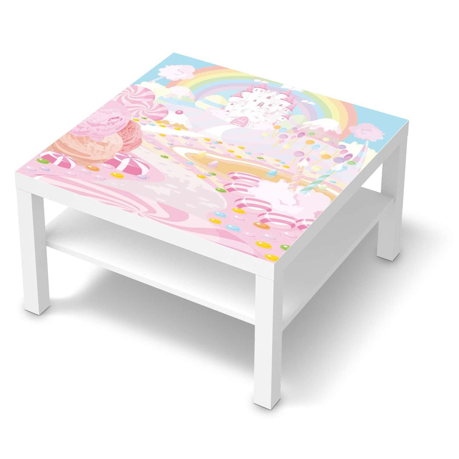 Selbstklebende Folie Candyland - IKEA Lack Tisch 78x78 cm - weiss