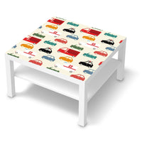Selbstklebende Folie Cars - IKEA Lack Tisch 78x78 cm - weiss