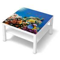 Selbstklebende Folie Coral Reef - IKEA Lack Tisch 78x78 cm - weiss