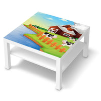Selbstklebende Folie Cowfarm 2 - IKEA Lack Tisch 78x78 cm - weiss