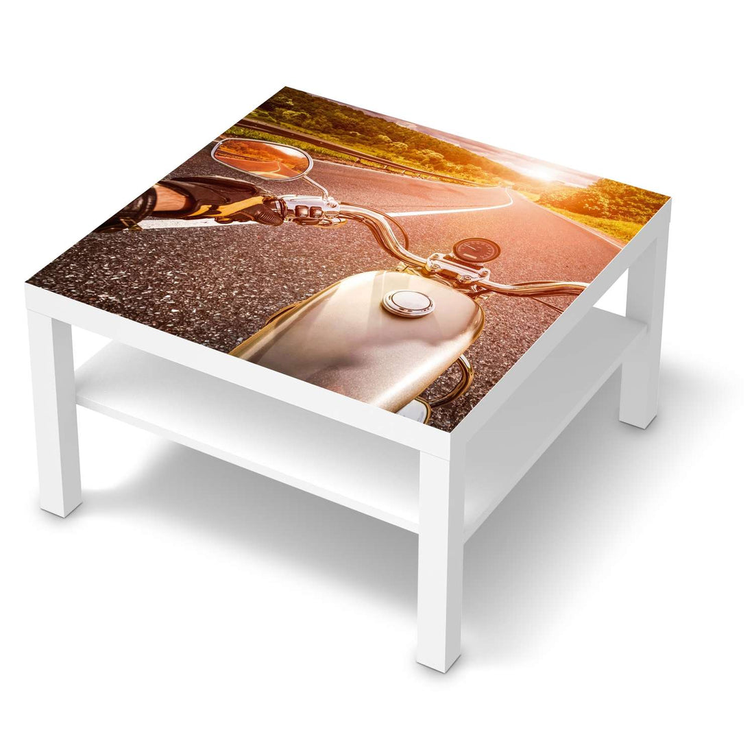 Selbstklebende Folie Easy Rider - IKEA Lack Tisch 78x78 cm - weiss