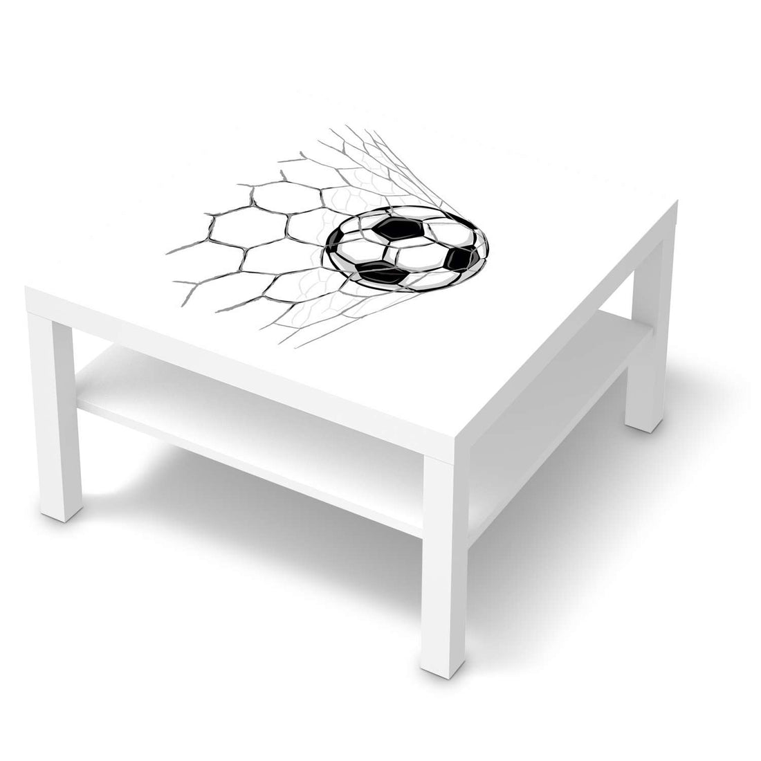 Selbstklebende Folie Eingenetzt - IKEA Lack Tisch 78x78 cm - weiss