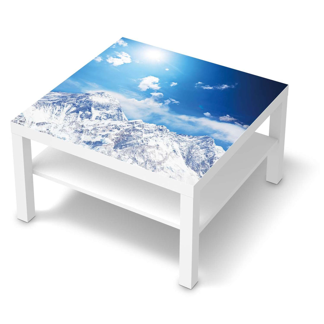 Selbstklebende Folie Everest - IKEA Lack Tisch 78x78 cm - weiss