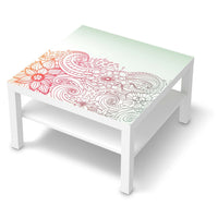 Selbstklebende Folie Floral Doodle - IKEA Lack Tisch 78x78 cm - weiss