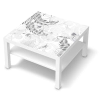 Selbstklebende Folie Florals Plain 2 - IKEA Lack Tisch 78x78 cm - weiss