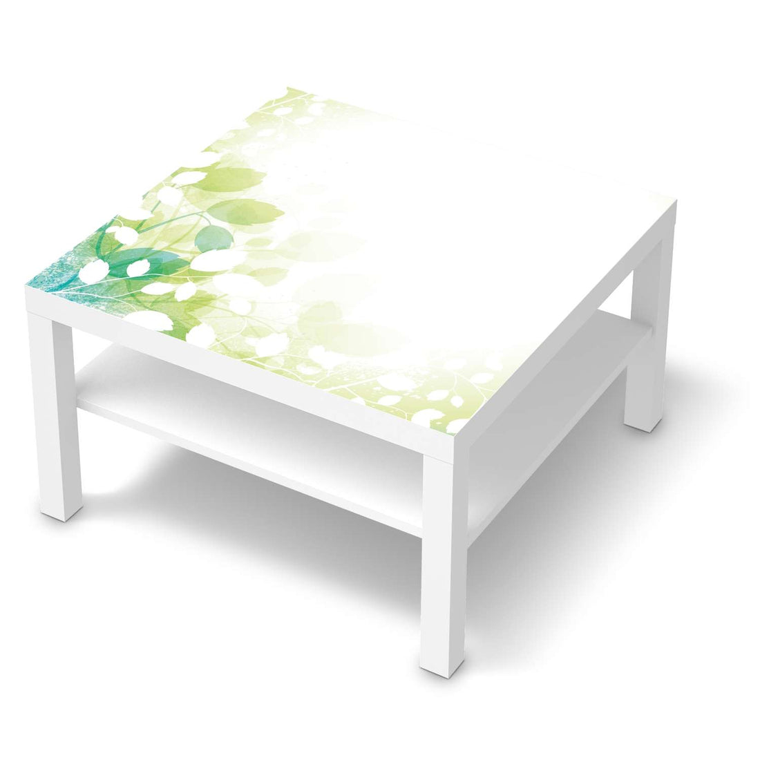 Selbstklebende Folie Flower Light - IKEA Lack Tisch 78x78 cm - weiss
