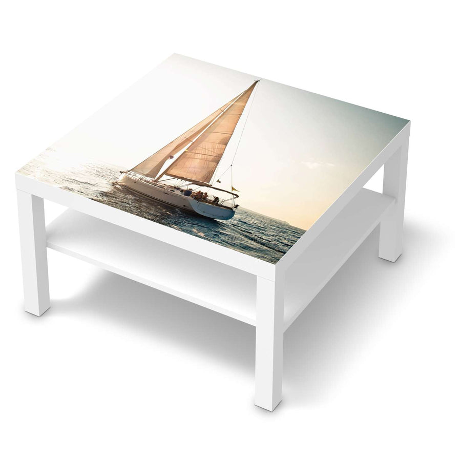 Selbstklebende Folie Freedom - IKEA Lack Tisch 78x78 cm - weiss