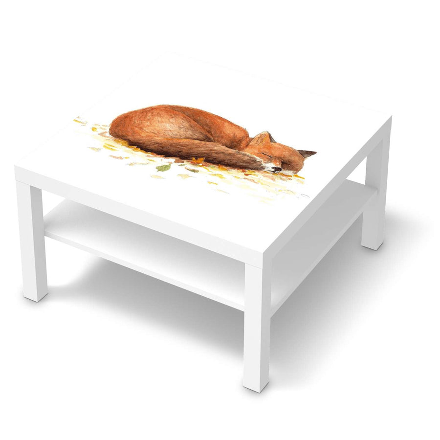 Selbstklebende Folie Fuchs - IKEA Lack Tisch 78x78 cm - weiss