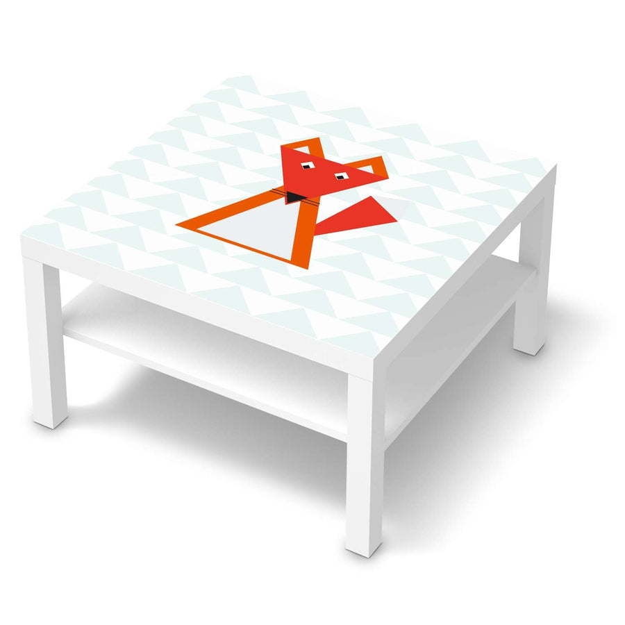 Selbstklebende Folie Füchslein - IKEA Lack Tisch 78x78 cm - weiss