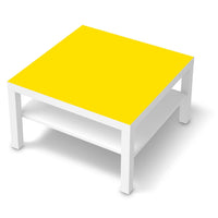 Selbstklebende Folie Gelb Dark - IKEA Lack Tisch 78x78 cm - weiss