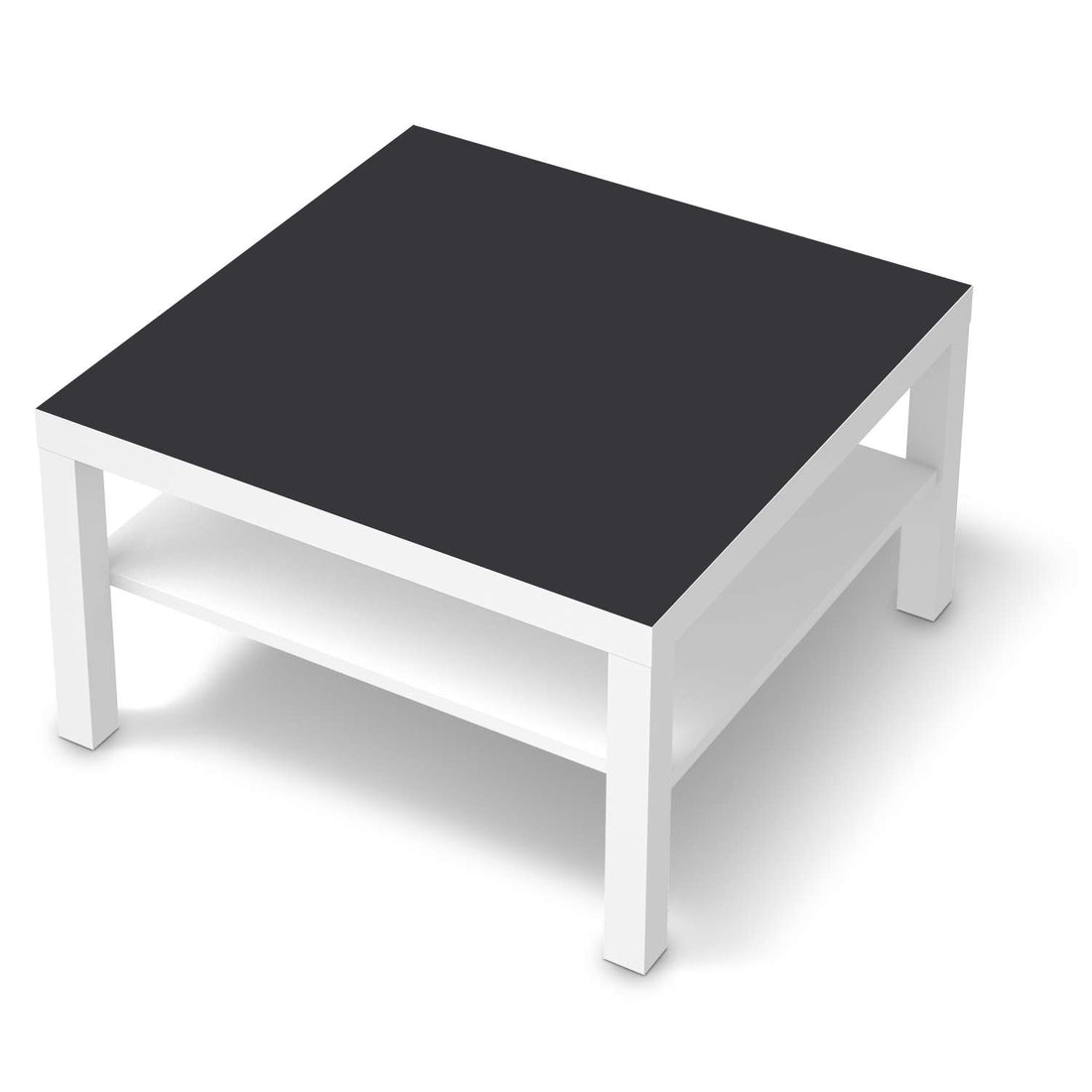 Selbstklebende Folie Grau Dark - IKEA Lack Tisch 78x78 cm - weiss