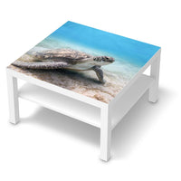 Selbstklebende Folie Green Sea Turtle - IKEA Lack Tisch 78x78 cm - weiss