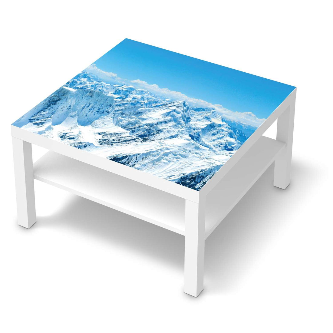 Selbstklebende Folie Himalaya - IKEA Lack Tisch 78x78 cm - weiss