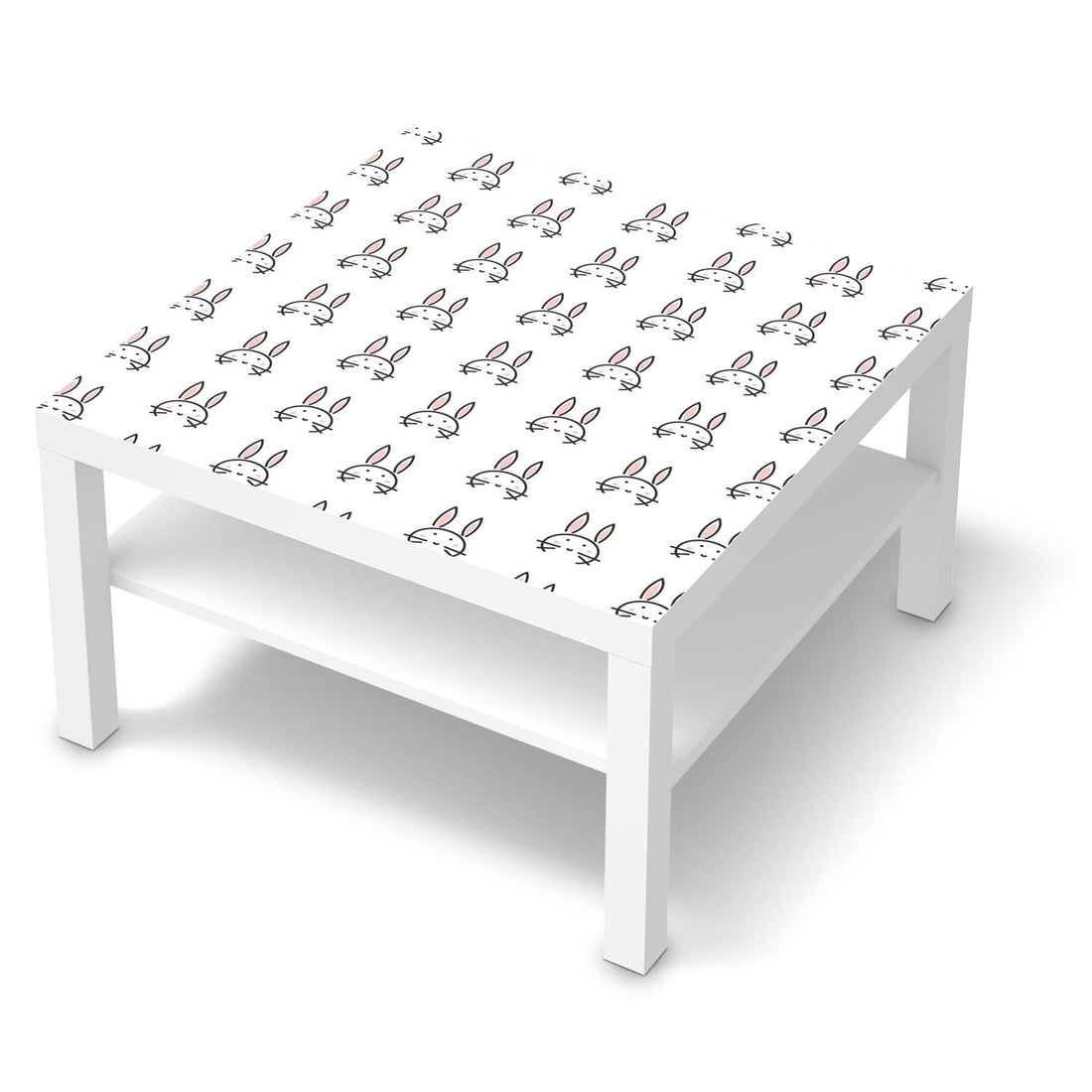 Selbstklebende Folie Hoppel - IKEA Lack Tisch 78x78 cm - weiss