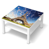 Selbstklebende Folie La Tour Eiffel - IKEA Lack Tisch 78x78 cm - weiss