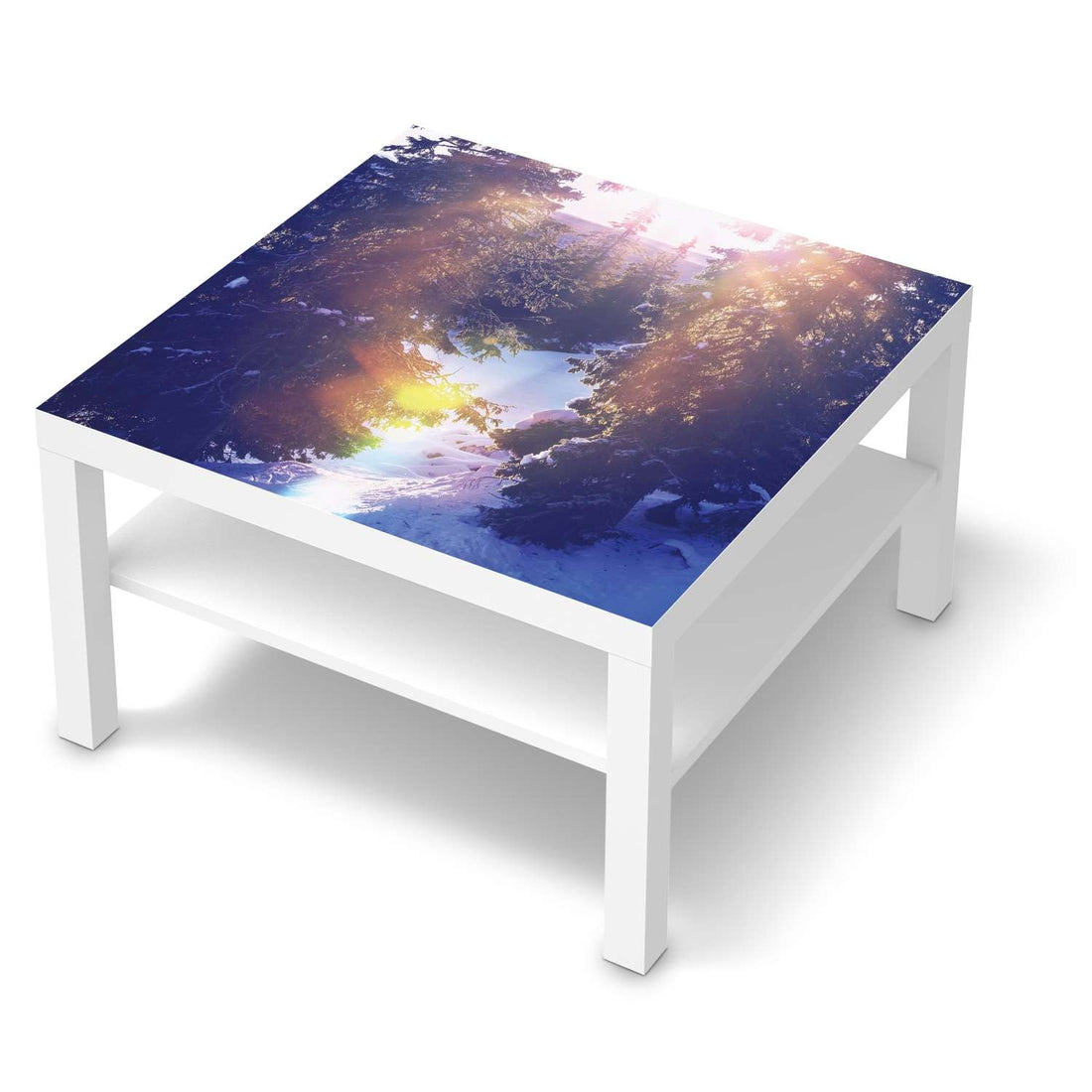 Selbstklebende Folie Lichtflut - IKEA Lack Tisch 78x78 cm - weiss