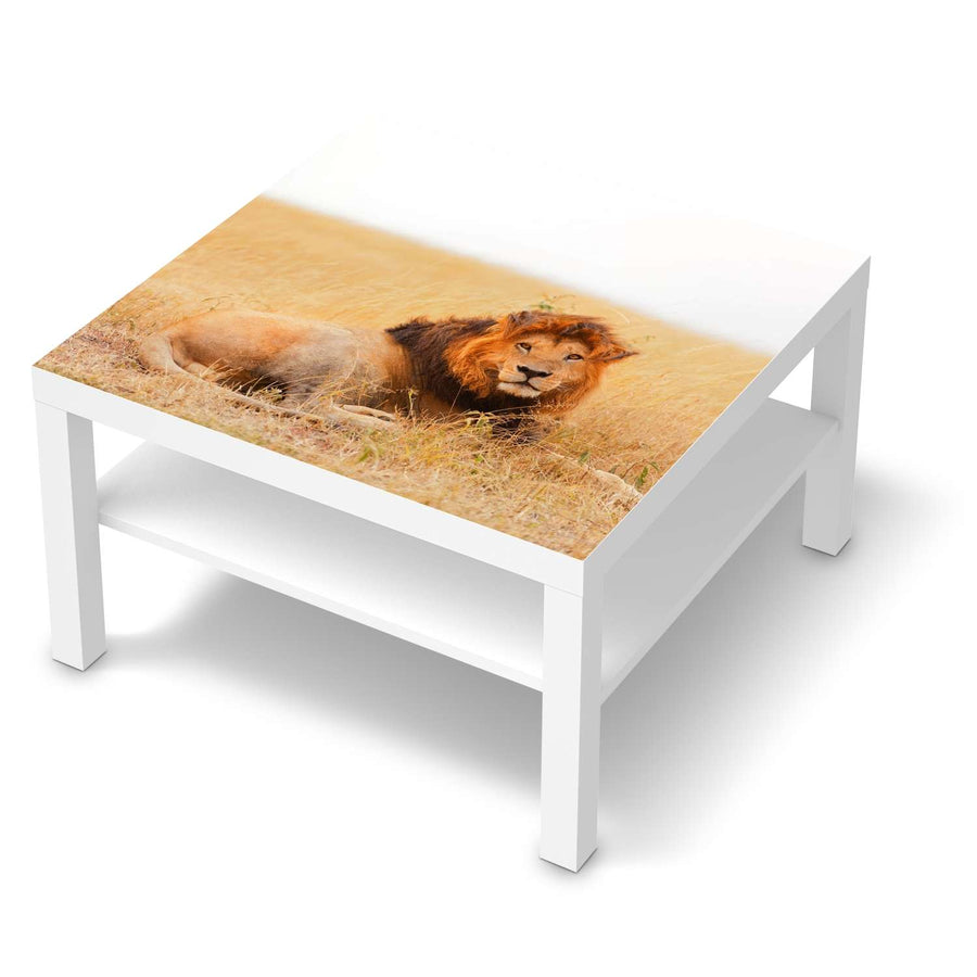 Selbstklebende Folie Lion King - IKEA Lack Tisch 78x78 cm - weiss