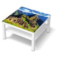 Selbstklebende Folie Machu Picchu - IKEA Lack Tisch 78x78 cm - weiss