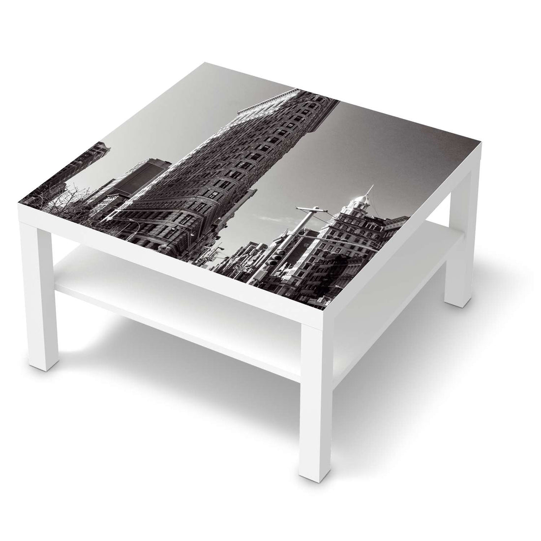 Selbstklebende Folie Manhattan - IKEA Lack Tisch 78x78 cm - weiss