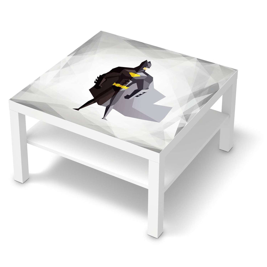 Selbstklebende Folie Mr. Black - IKEA Lack Tisch 78x78 cm - weiss