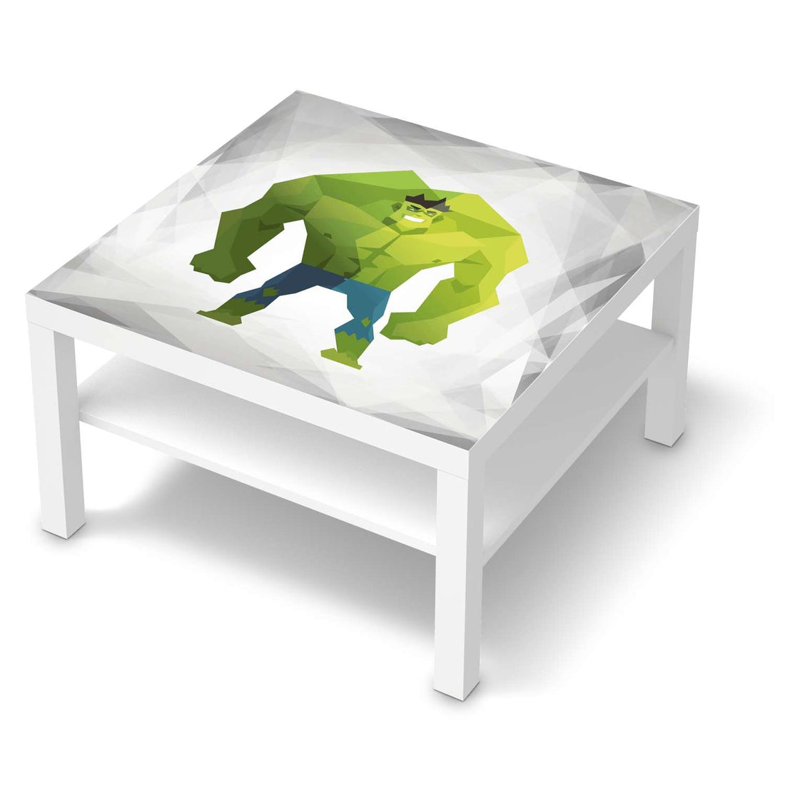 Selbstklebende Folie Mr. Green - IKEA Lack Tisch 78x78 cm - weiss