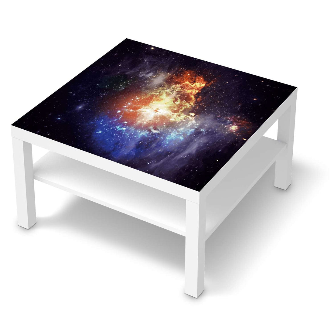 Selbstklebende Folie Nebula - IKEA Lack Tisch 78x78 cm - weiss