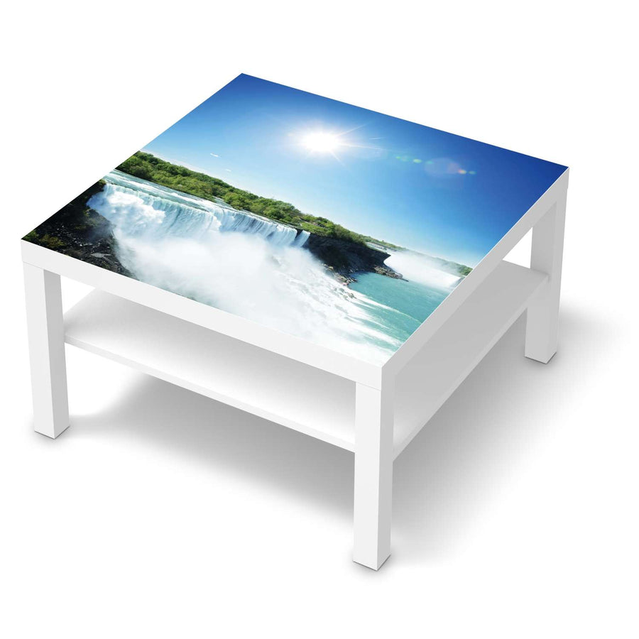 Selbstklebende Folie Niagara Falls - IKEA Lack Tisch 78x78 cm - weiss