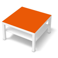 Selbstklebende Folie Orange Dark - IKEA Lack Tisch 78x78 cm - weiss