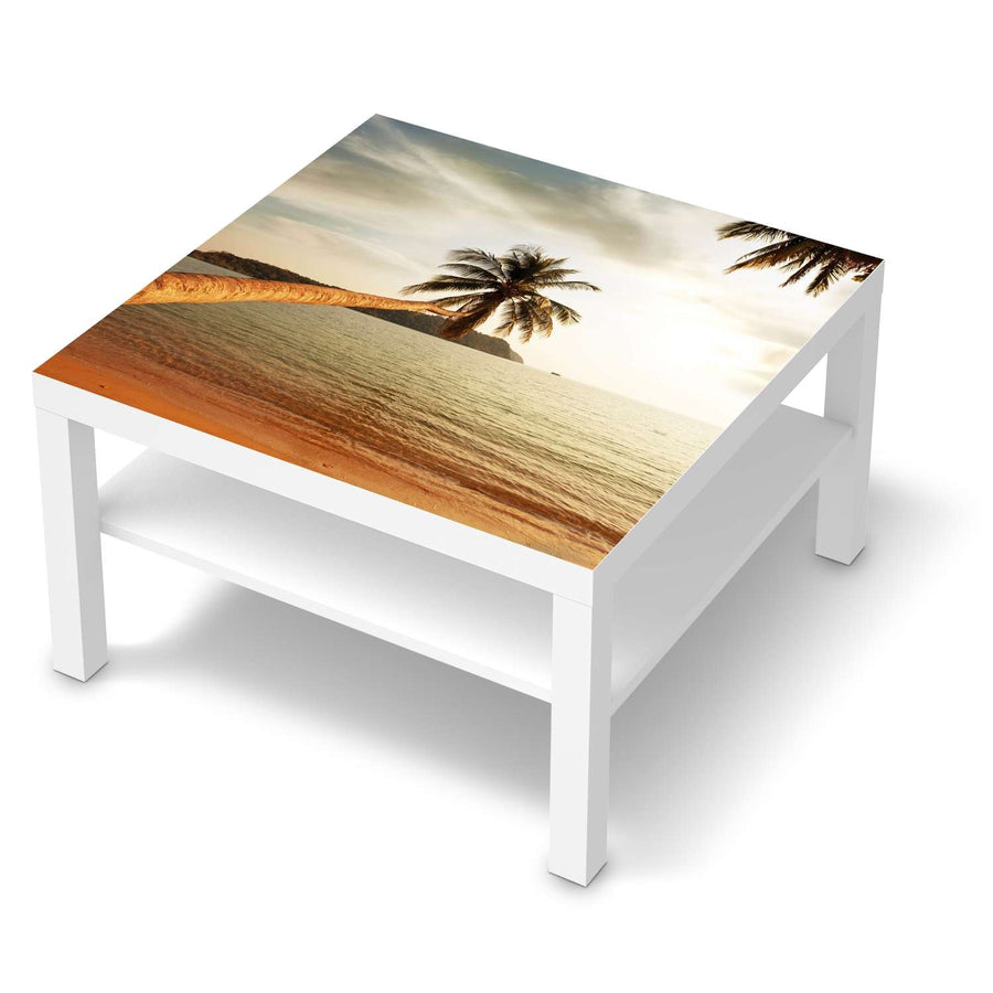 Selbstklebende Folie Paradise - IKEA Lack Tisch 78x78 cm - weiss