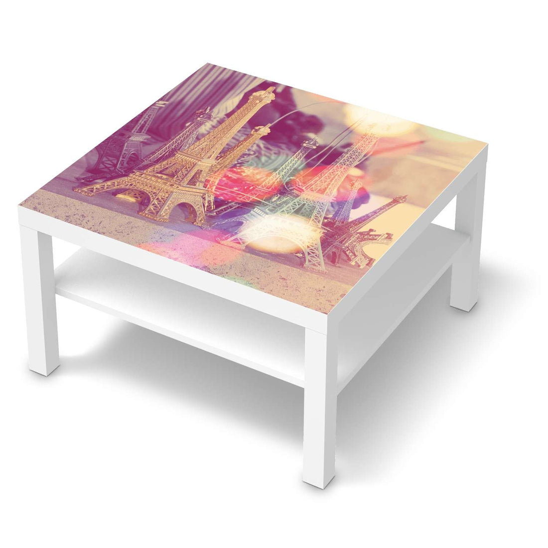 Selbstklebende Folie Paris - IKEA Lack Tisch 78x78 cm - weiss