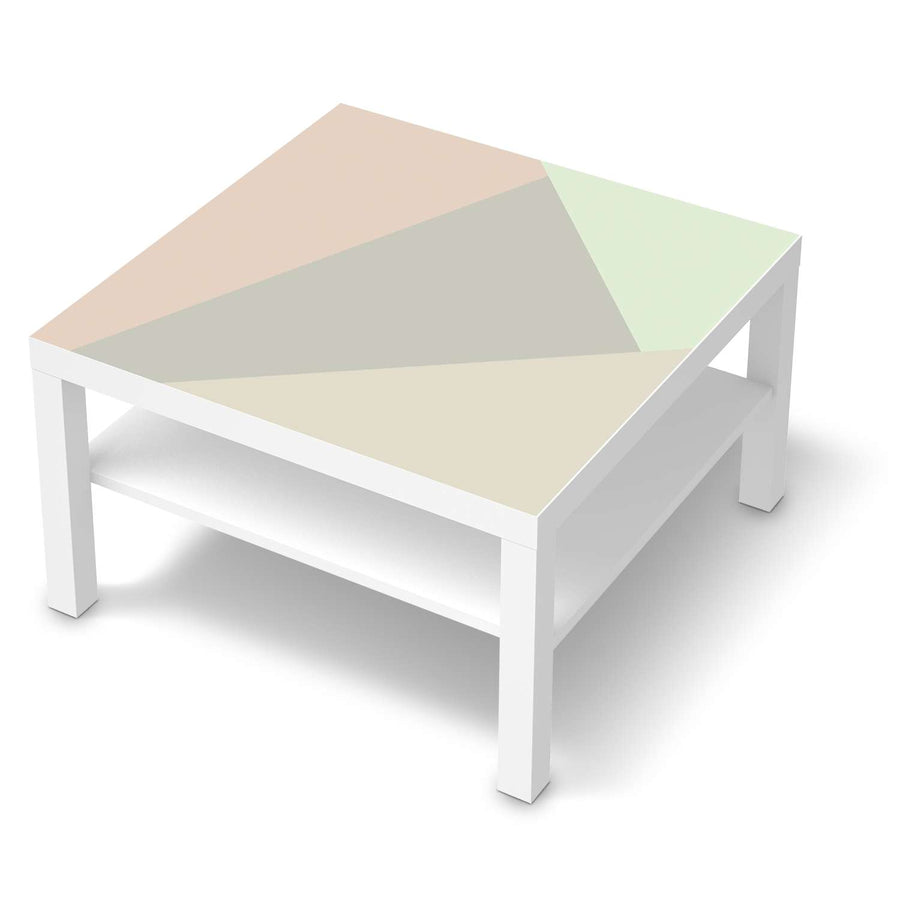 Selbstklebende Folie Pastell Geometrik - IKEA Lack Tisch 78x78 cm - weiss